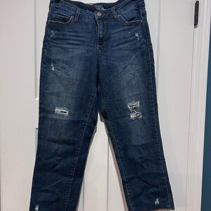 Blue Distressed Women's Jeans